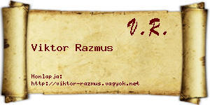 Viktor Razmus névjegykártya
